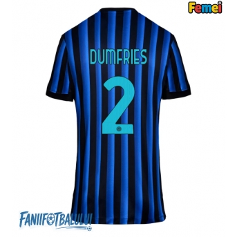 Inter Milan Denzel Dumfries #2 Tricou Fotbal Replică 2025-26 Femei Acasa